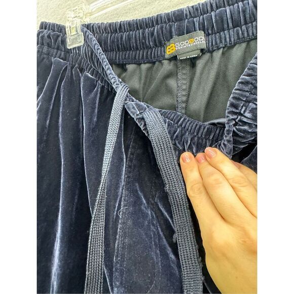 GodBody Denim Technology Womens Navy Blue Baggy Velvet Sweatpants Size XL - Picture 8 of 10